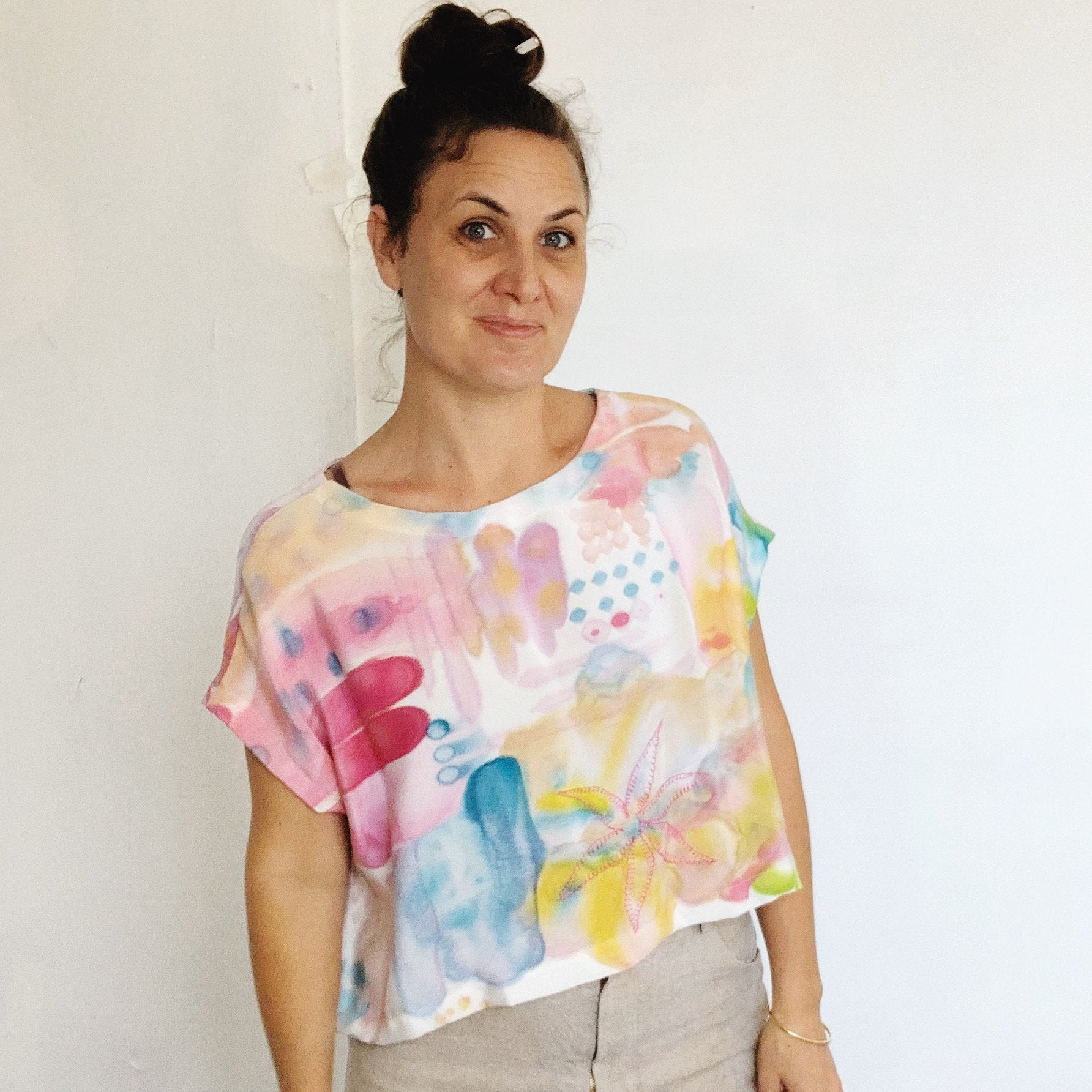 Hand Painted Boxy Top
