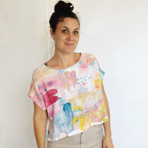 Hand Painted Boxy Top