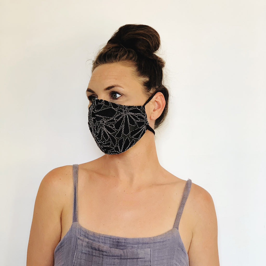 Fancy Face Mask- black lace