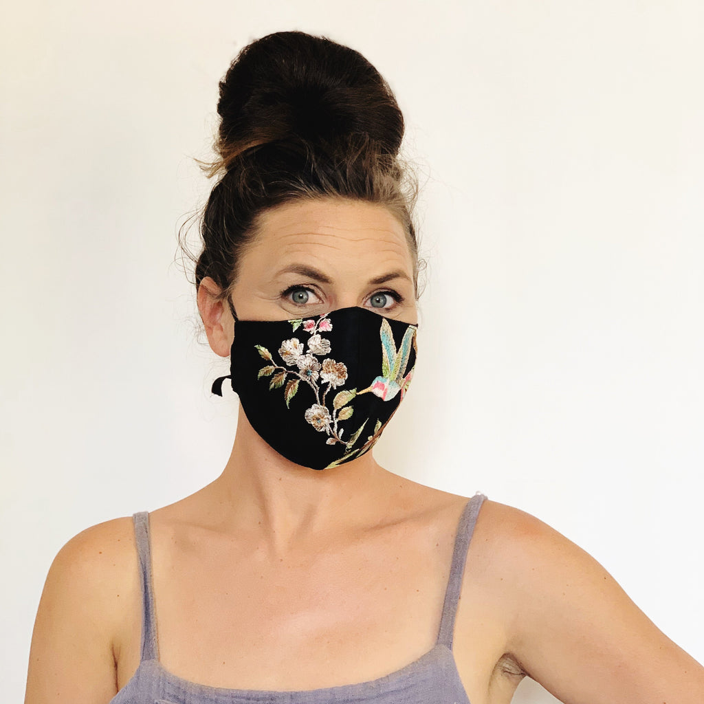 Fancy Face Mask- mesh embroidery