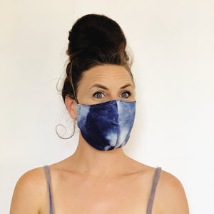 Fancy Face Mask- hand dyed raw silk