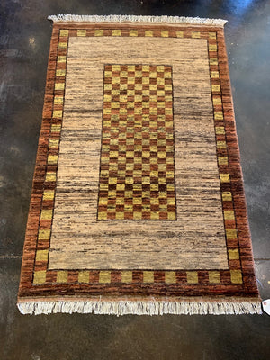 Handmade 4x6 wool rug