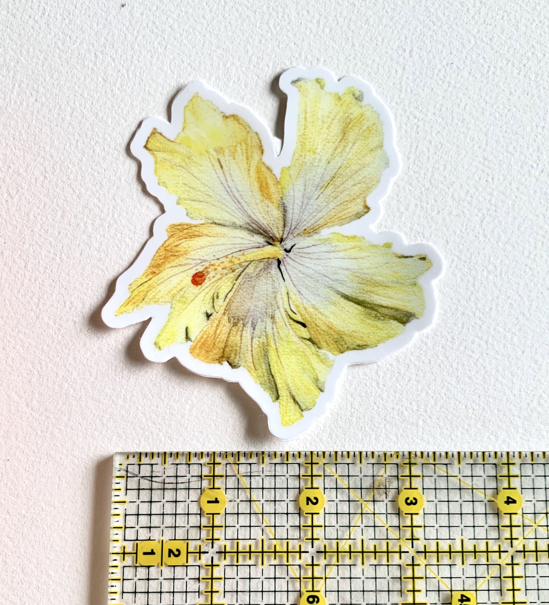 Yellow Hibiscus Sticker