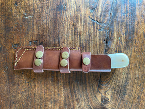 Antique Bone Knife with Damascus Steel